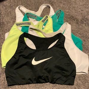 BUNDLE OF 5 Nike size L high impact sports bras